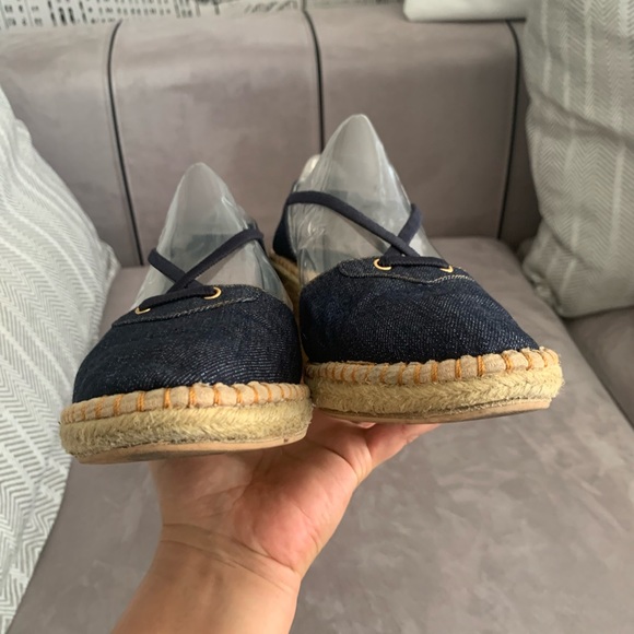 Liz Claiborne Denim Wedge Sandals/Espadrilles size 10. - Picture 10 of 12
